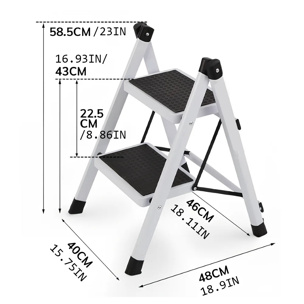 2-Step Folding Step Stool - Fold Duo