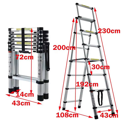 StepMaster — Telescopic A-Frame Step Ladder