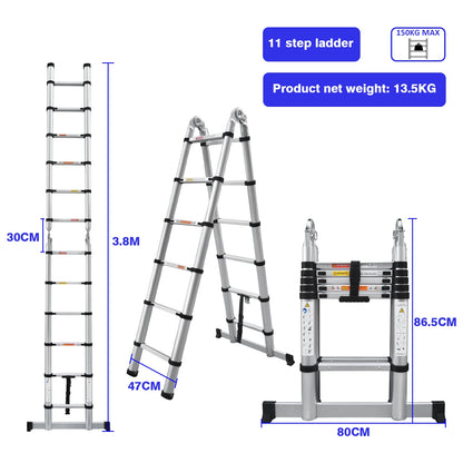DualFrame 380 — 3-in-1 A-Frame & Telescopic Ladder