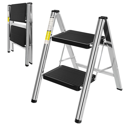 Steelrise — 2 & 3-Step Folding Step Ladder