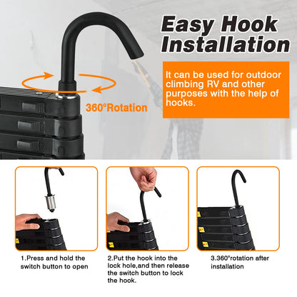 6.2M Telescopic Ladder with Roof Hooks - SkyReach 620