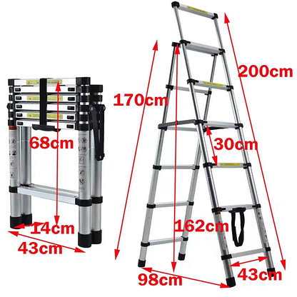 StepMaster — Telescopic A-Frame Step Ladder