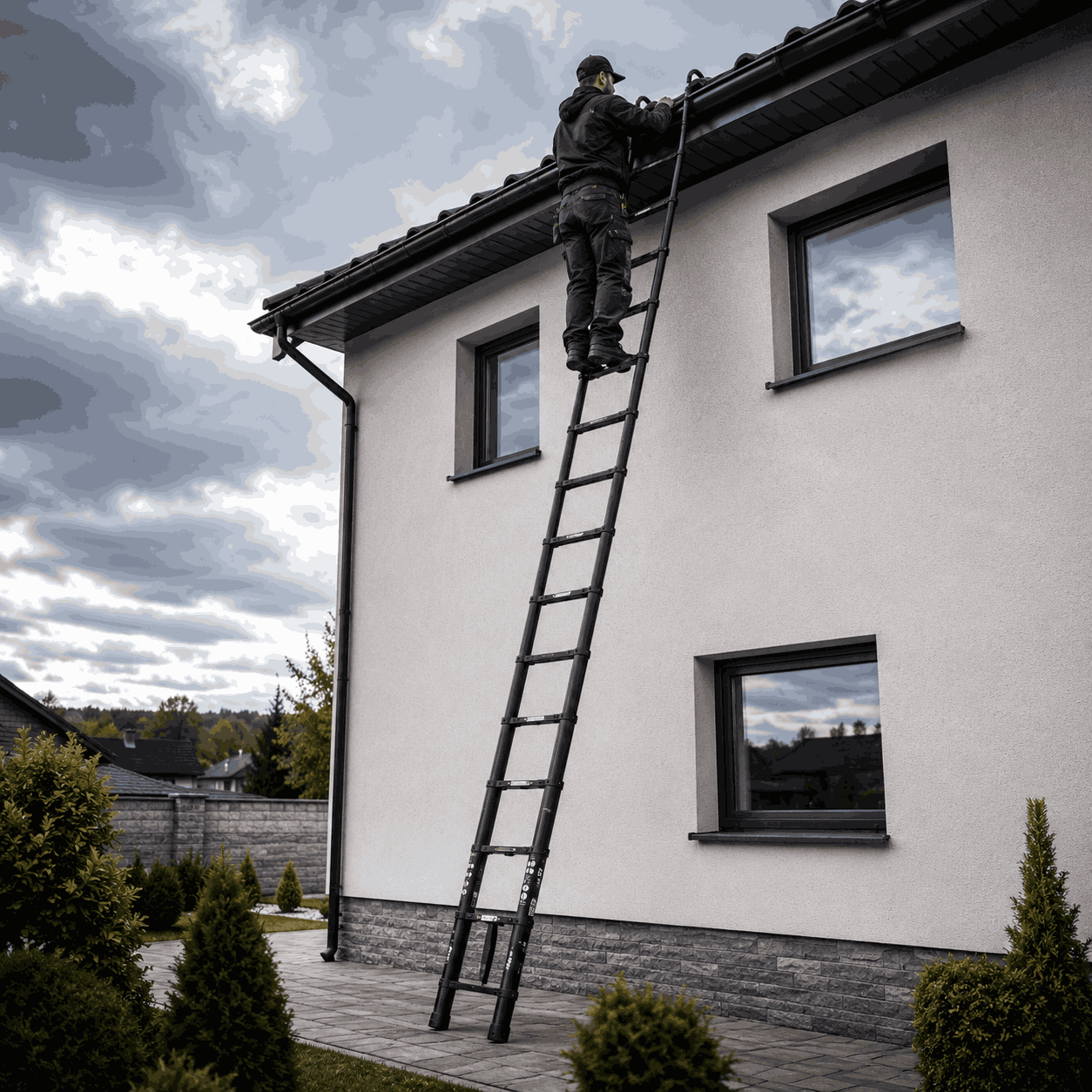 6.2M Telescopic Ladder with Roof Hooks - SkyReach 620