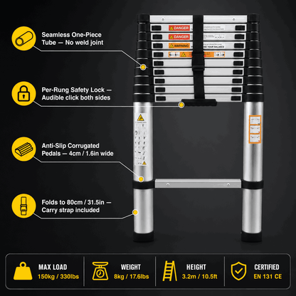 3.2M Lightweight Telescopic Ladder - Apex 320