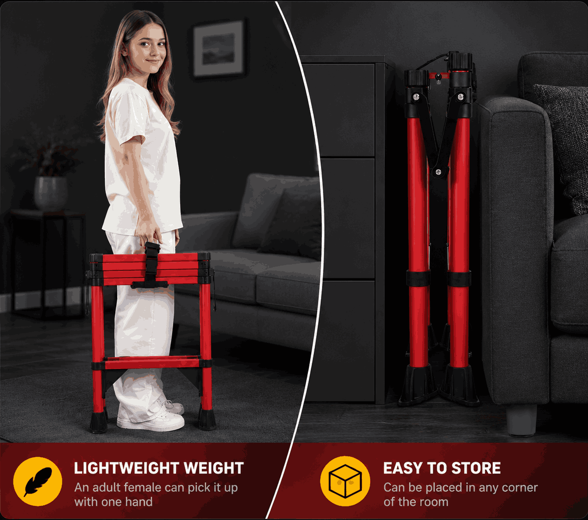 4-Step Folding Aluminium Ladder -  HomeRise 4