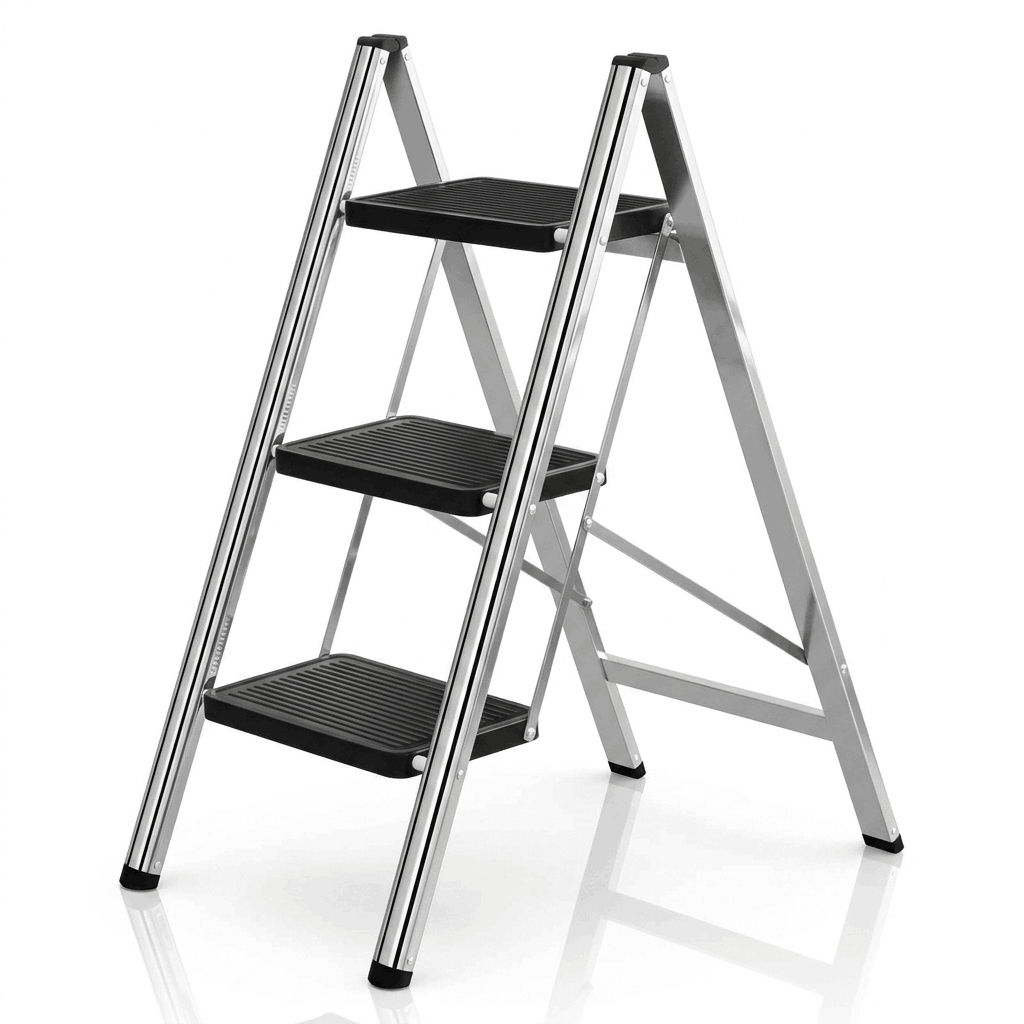 Steelrise — 2 & 3-Step Folding Step Ladder