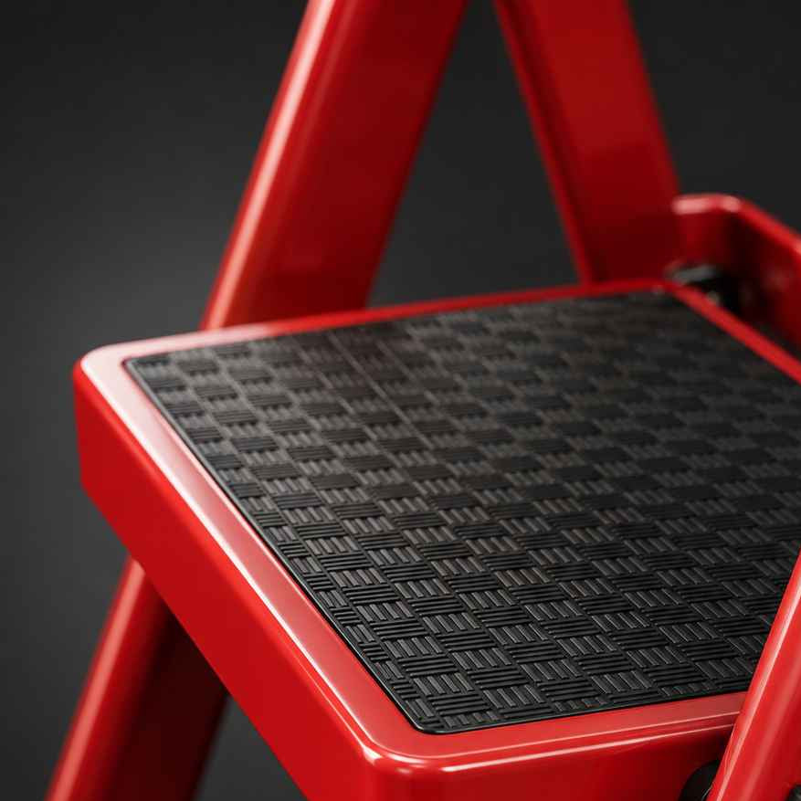 4-Step Carbon Steel Folding Step Ladder - StepHome C4